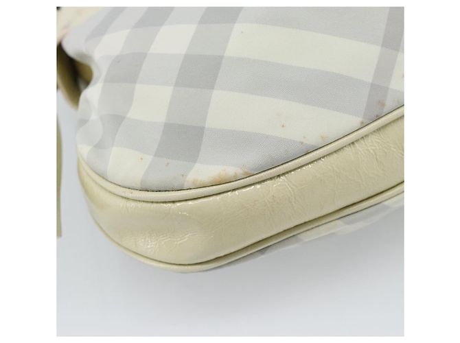 BURBERRY Nova Check Handtasche PVC Hellblau Silber Auth bs36591 - Ansicht 17