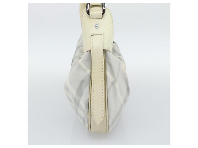 BURBERRY Nova Check Handtasche PVC Hellblau Silber Auth bs36591 - Ansicht 3