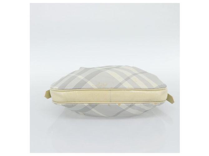 BURBERRY Nova Check Handtasche PVC Hellblau Silber Auth bs36591 - Ansicht 5