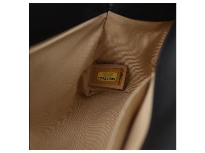 Borsa a tracolla CHANEL Chain Matelasse 2.55 Lamb Skin Black Gold CC Auth 194876V Nero D'oro - vista 11