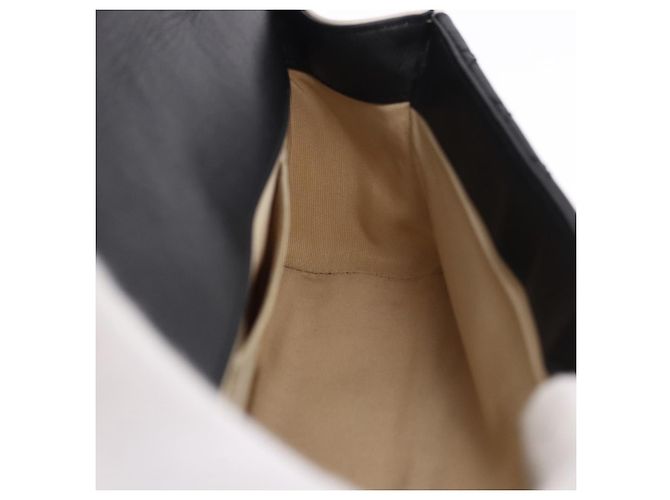 Borsa a tracolla CHANEL Chain Matelasse 2.55 Lamb Skin Black Gold CC Auth 194876V Nero D'oro - vista 22