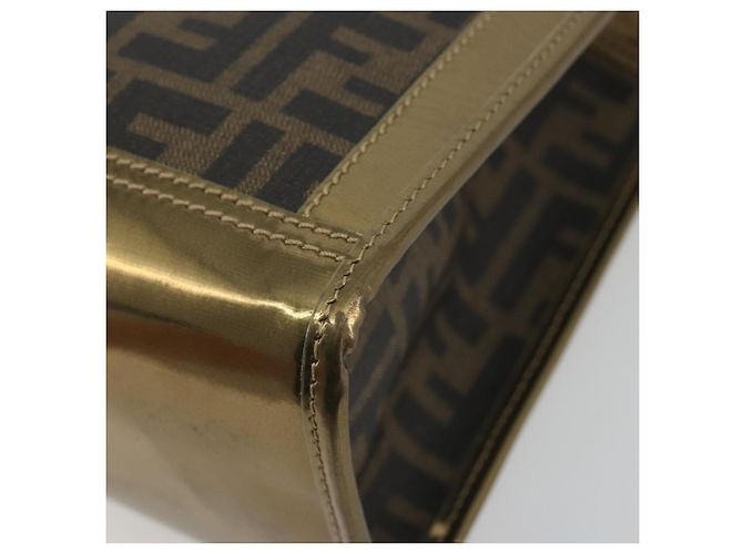 FENDI Zucca Tote Bag PVC Leder Brown Gold Tone 8BH189 Auth BA14632 - Ansicht 15