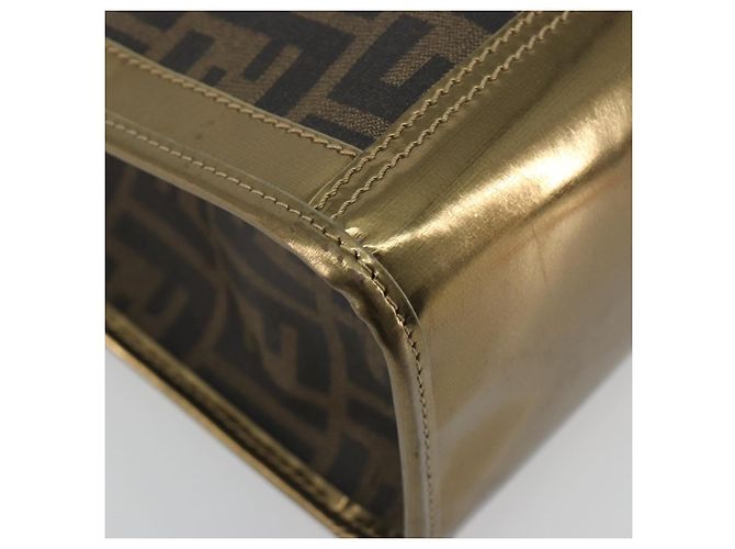 FENDI Zucca Tote Bag PVC Leder Brown Gold Tone 8BH189 Auth BA14632 - Ansicht 16