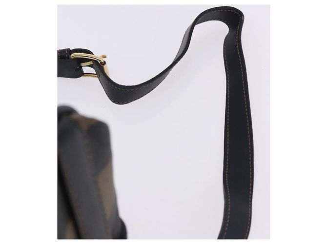 Pequin FENDI Boston Bag aus Pecan Canvas 2way Schwarz Goldfarben Authentisch ep15183 - Ansicht 14