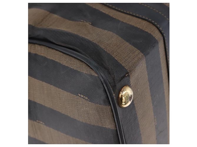Pequin FENDI Boston Bag aus Pecan Canvas 2way Schwarz Goldfarben Authentisch ep15183 - Ansicht 15