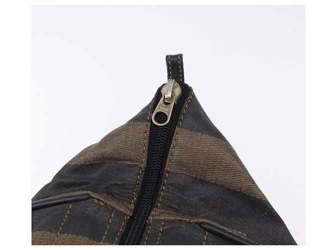Pequin FENDI Boston Bag aus Pecan Canvas 2way Schwarz Goldfarben Authentisch ep15183 - Ansicht 20