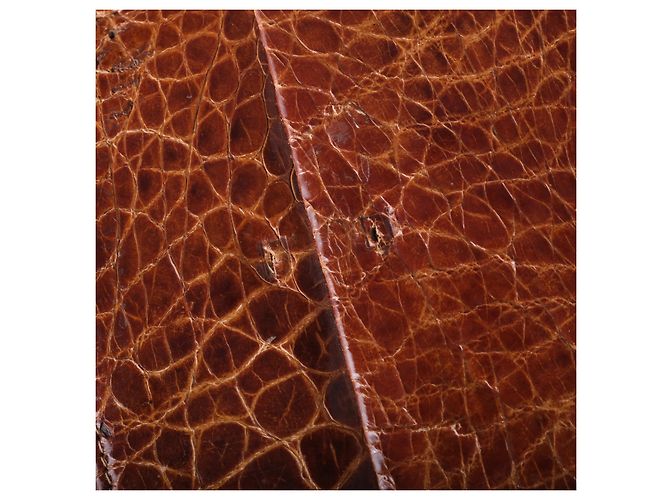 Autre Marque Borsa strutturata in pelle goffrata Collection Privèe Cognac Marrone - vista 7