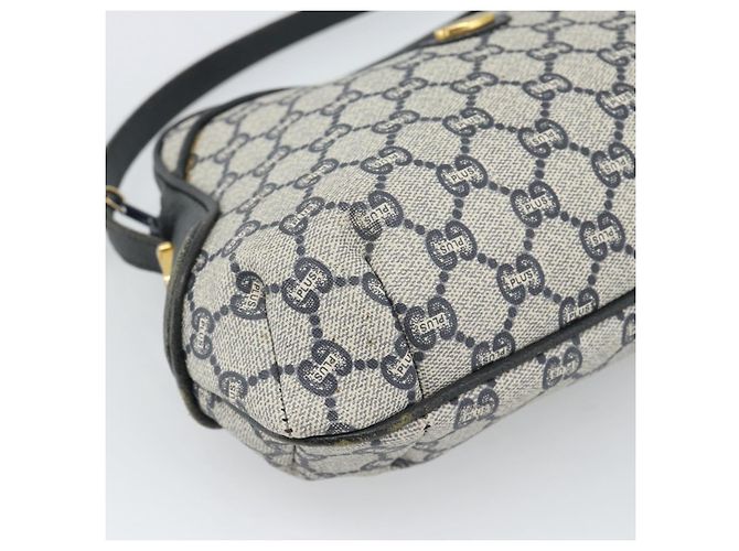 Borsa a tracolla GUCCI GG Supreme PVC Navy Gold Auth 193574 D'oro Blu navy - vista 14