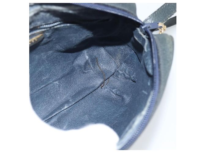 Borsa a tracolla GUCCI GG Supreme PVC Navy Gold Auth 193574 D'oro Blu navy - vista 18