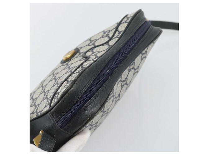 Borsa a tracolla GUCCI GG Supreme PVC Navy Gold Auth 193574 D'oro Blu navy - vista 6
