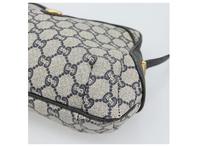 Borsa a tracolla GUCCI GG Supreme PVC Navy Gold Auth 193574 D'oro Blu navy - vista 9