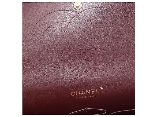 Borsa a tracolla CHANEL Matelasse 30 in pelle d'agnello con catena, oro e nero, CC Auth 194866SM D'oro - vista 10