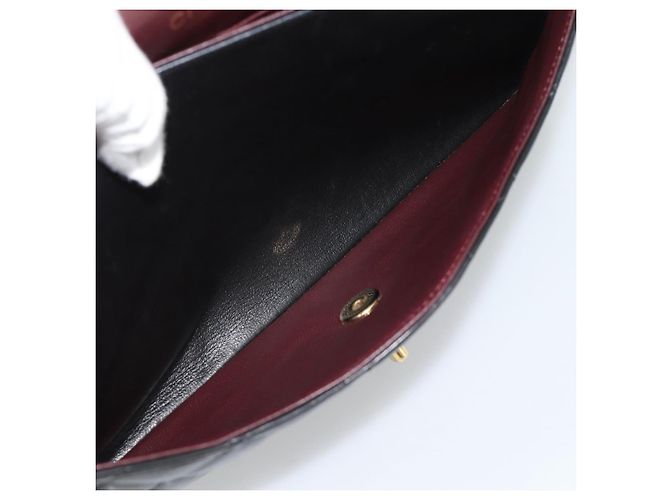 Borsa a tracolla CHANEL Matelasse 30 in pelle d'agnello con catena, oro e nero, CC Auth 194866SM D'oro - vista 22