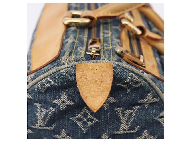 LOUIS VUITTON Monogram Denim Neo Speedy Hand Bag Blue M95019 LV Auth 195293A - vista 18
