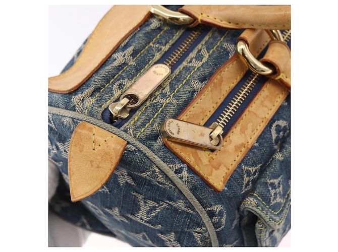 LOUIS VUITTON Monogram Denim Neo Speedy Hand Bag Blue M95019 LV Auth 195293A - vista 19