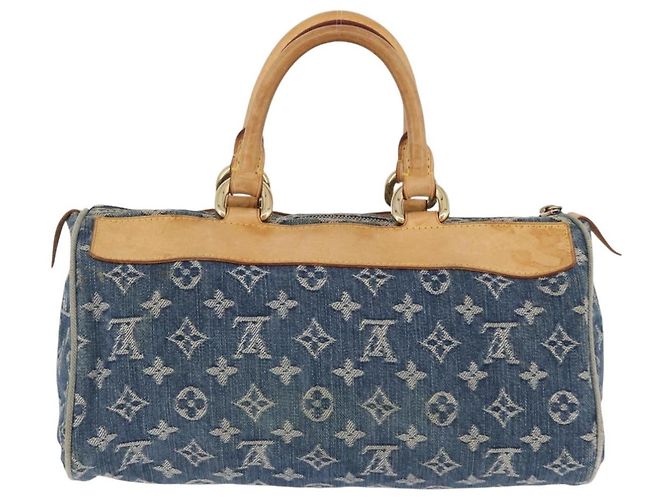 LOUIS VUITTON Monogram Denim Neo Speedy Hand Bag Blue M95019 LV Auth 195293A - vista 2