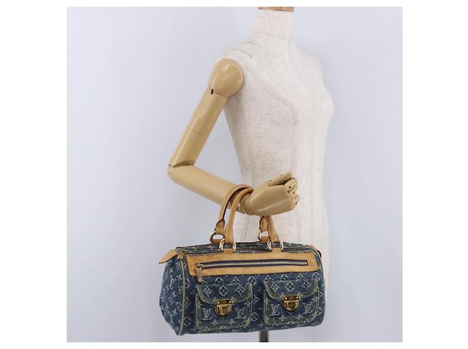LOUIS VUITTON Monogram Denim Neo Speedy Hand Bag Blue M95019 LV Auth 195293A - vista 26
