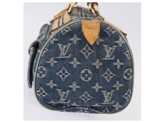 LOUIS VUITTON Monogram Denim Neo Speedy Hand Bag Blue M95019 LV Auth 195293A - vista 3