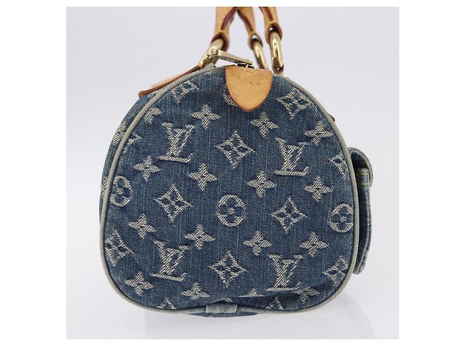 LOUIS VUITTON Monogram Denim Neo Speedy Hand Bag Blue M95019 LV Auth 195293A - vista 5
