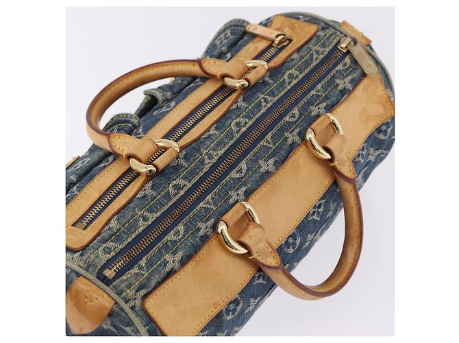 LOUIS VUITTON Monogram Denim Neo Speedy Hand Bag Blue M95019 LV Auth 195293A - vista 7