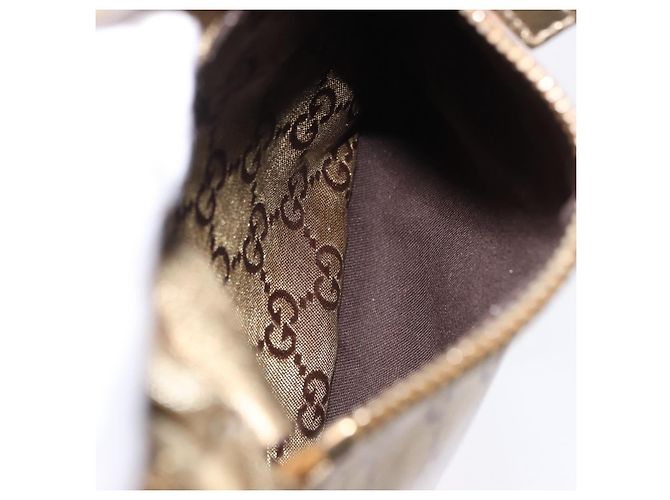 Borsa a vita GUCCI GG Crystal Coated Canvas Gold 28566 Auth 194223 - vista 11