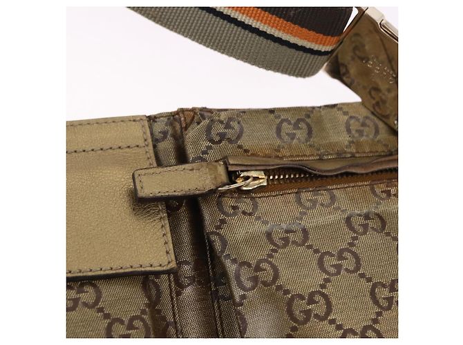 Borsa a vita GUCCI GG Crystal Coated Canvas Gold 28566 Auth 194223 - vista 19