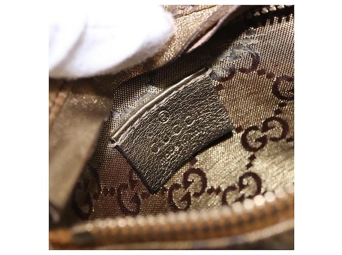 Borsa a vita GUCCI GG Crystal Coated Canvas Gold 28566 Auth 194223 - vista 20