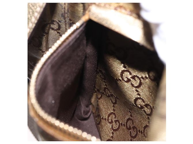 Borsa a vita GUCCI GG Crystal Coated Canvas Gold 28566 Auth 194223 - vista 22
