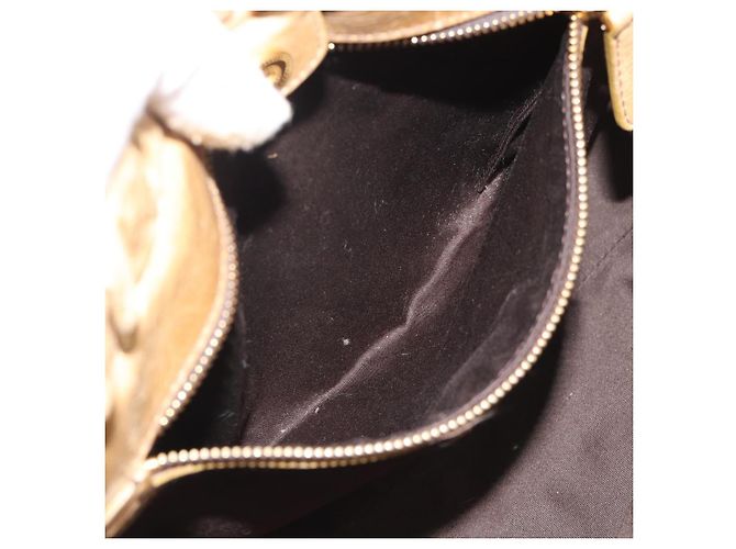 Borsa a mano Miu Miu in pelle 2way Beige Gold Auth 194762M D'oro - vista 24