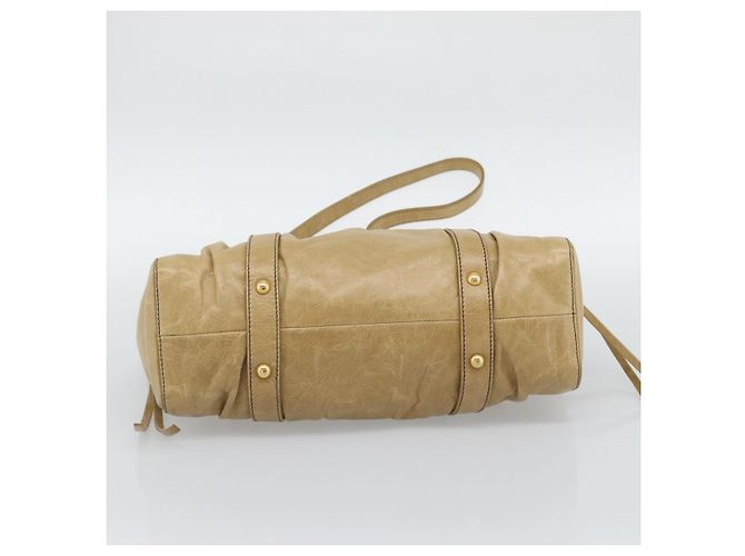 Borsa a mano Miu Miu in pelle 2way Beige Gold Auth 194762M D'oro - vista 5