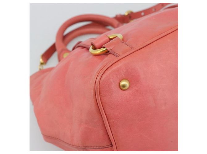 Borsa a mano Miu Miu in pelle 2way Pink Gold Auth 194741V Rosa D'oro - vista 16