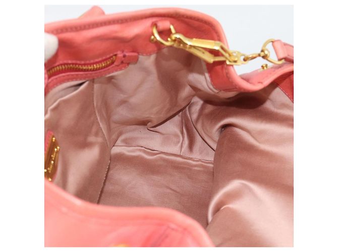 Borsa a mano Miu Miu in pelle 2way Pink Gold Auth 194741V Rosa D'oro - vista 20