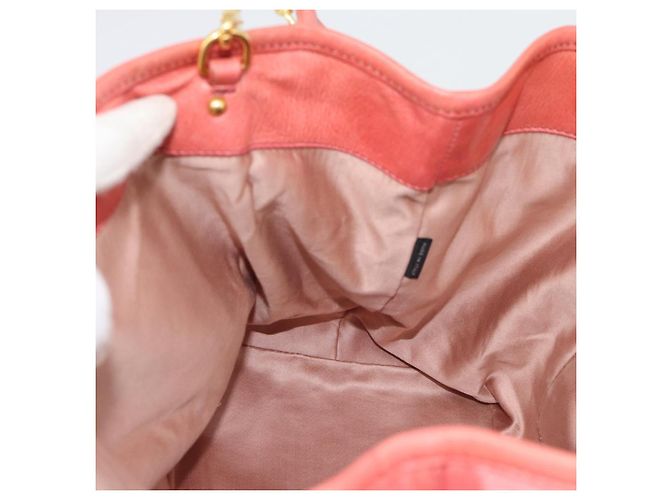 Borsa a mano Miu Miu in pelle 2way Pink Gold Auth 194741V Rosa D'oro - vista 21