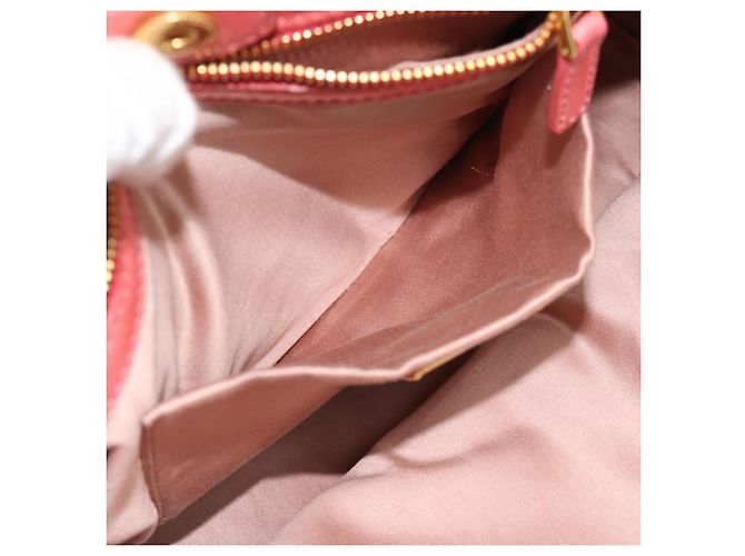 Borsa a mano Miu Miu in pelle 2way Pink Gold Auth 194741V Rosa D'oro - vista 24