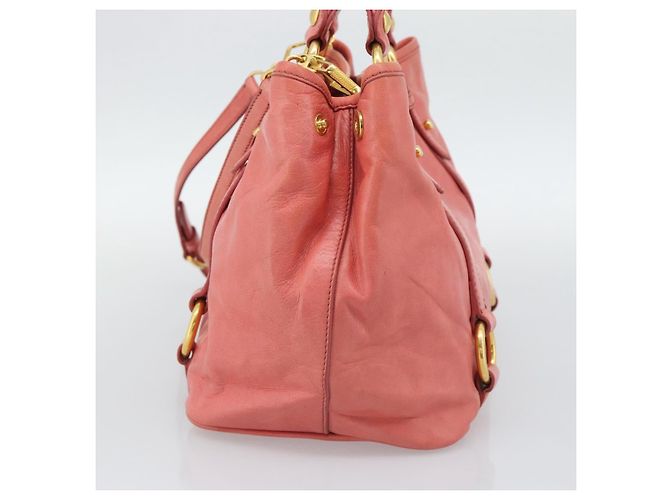 Borsa a mano Miu Miu in pelle 2way Pink Gold Auth 194741V Rosa D'oro - vista 4