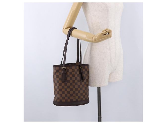Borsa a tracolla LOUIS VUITTON Damier Ebene Marais N42240 LV Auth 193965V - vista 26