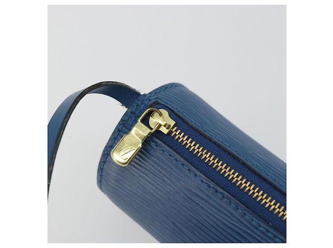 LOUIS VUITTON Epi Soufflot Pouch Blue LV Auth ep15642 - vista 10