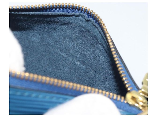 LOUIS VUITTON Epi Soufflot Pouch Blue LV Auth ep15642 - vista 17