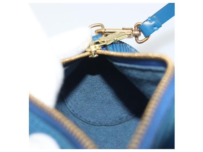 LOUIS VUITTON Epi Soufflot Pouch Blue LV Auth ep15642 - vista 18