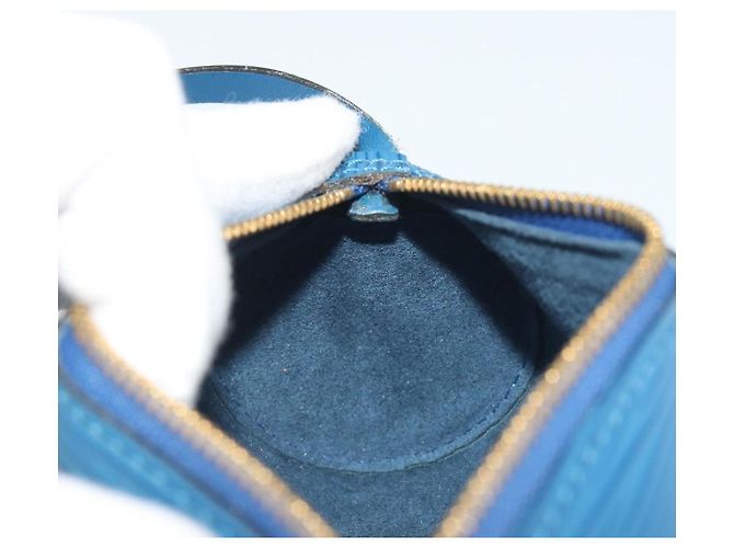 LOUIS VUITTON Epi Soufflot Pouch Blue LV Auth ep15642 - vista 19