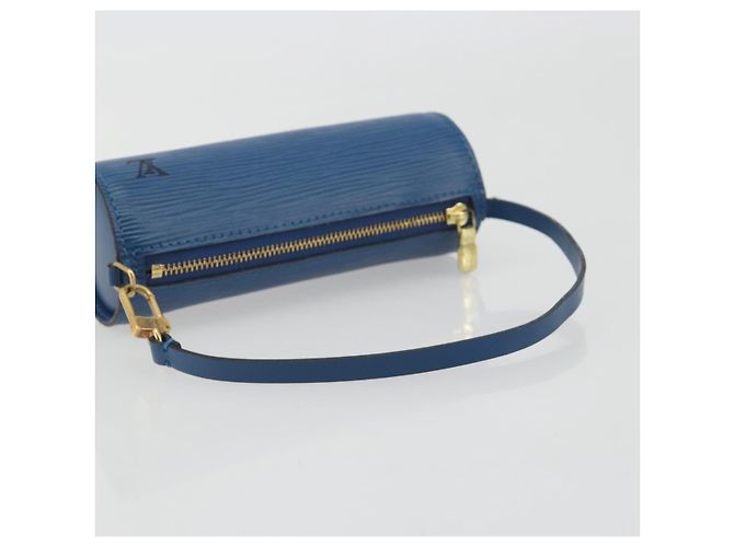 LOUIS VUITTON Epi Soufflot Pouch Blue LV Auth ep15642 - vista 7