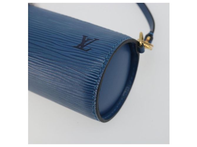 LOUIS VUITTON Epi Soufflot Pouch Blue LV Auth ep15642 - vista 9