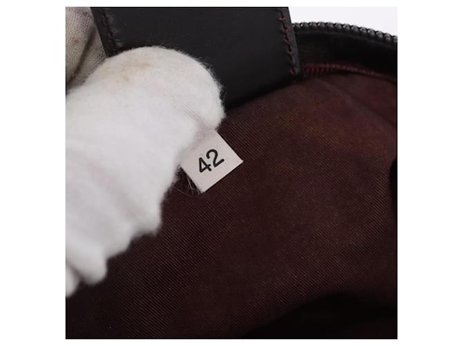 Pouch PRADA Nylon Bordeaux Silver Auth 192546A Argento Bordò - vista 12
