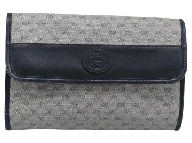 Borsa a Pochette GUCCI Micro GG PVC Leather Navy 004 89 0265 Auth gh2263 Blu navy - vista 13