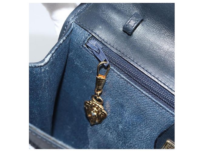 Borsa a Pochette GUCCI Micro GG PVC Leather Navy 004 89 0265 Auth gh2263 Blu navy - vista 19