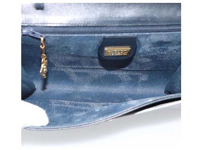 Borsa a Pochette GUCCI Micro GG PVC Leather Navy 004 89 0265 Auth gh2263 Blu navy - vista 9