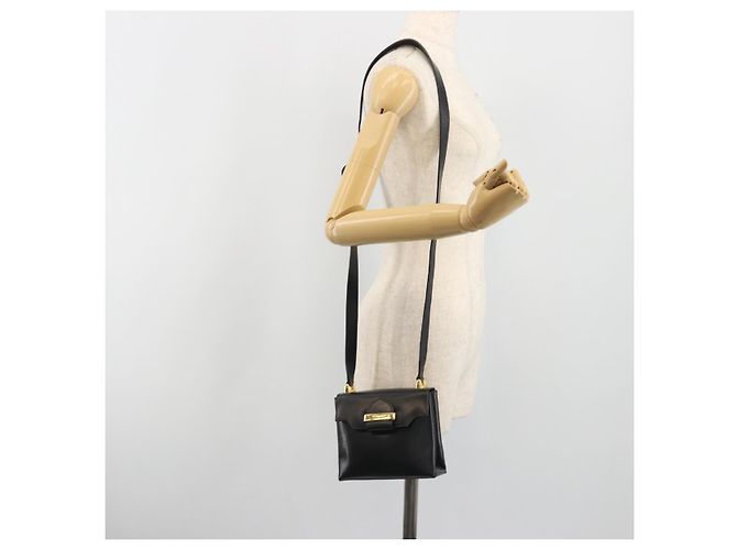 Borsa a tracolla Salvatore Ferragamo in pelle nera e oro Auth 195262 Nero D'oro - vista 22