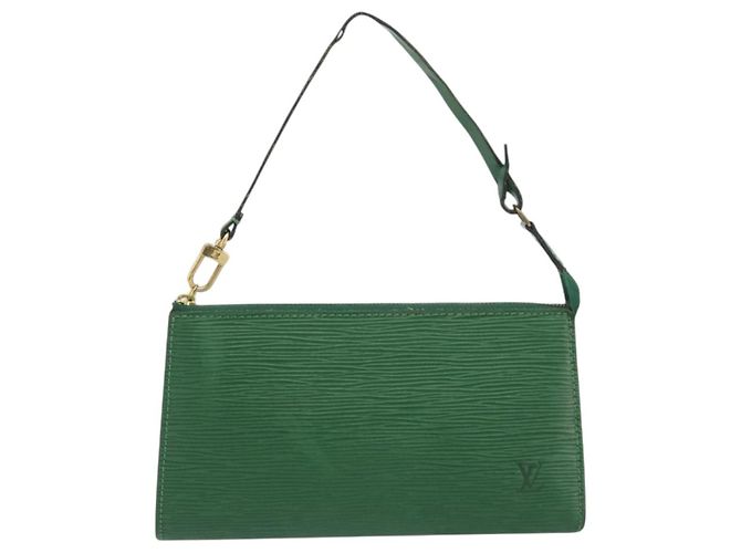 LOUIS VUITTON Epi Pochette Accessoires Accessory Pouch Green M52984 Auth BA14192 Verde - vista 13