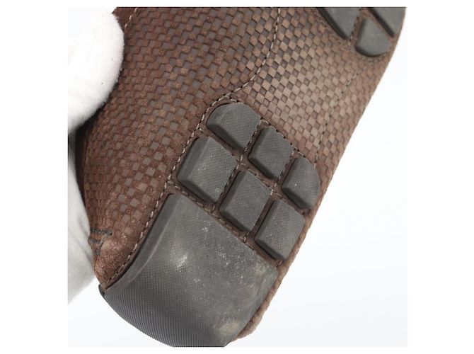 Scarpe da guida LOUIS VUITTON linea Monte Carlo Marrone LV Auth 192495A - vista 10