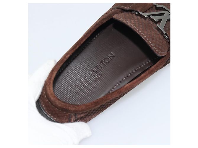 Scarpe da guida LOUIS VUITTON linea Monte Carlo Marrone LV Auth 192495A - vista 12